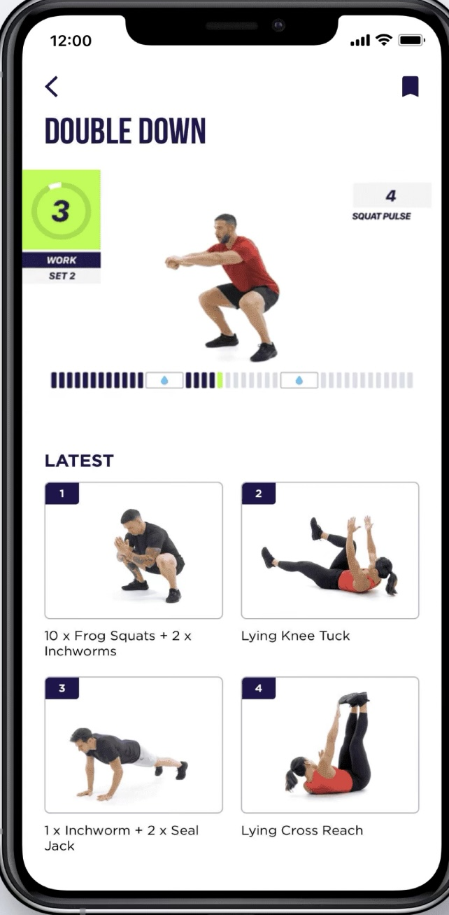 F45 app - guided workout